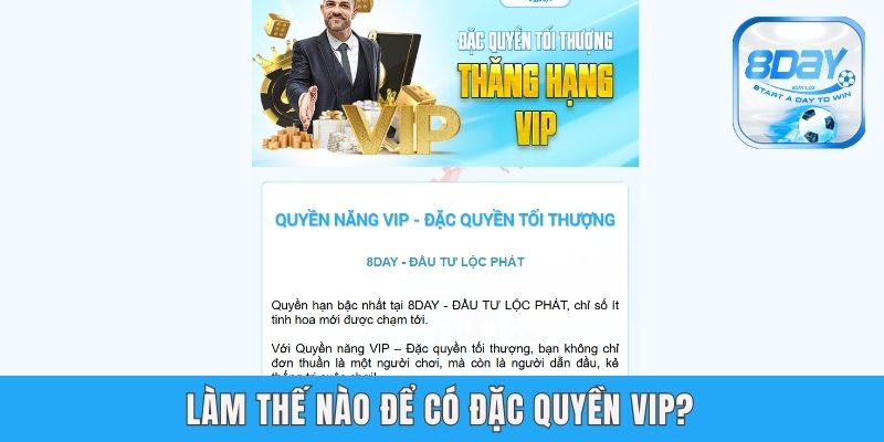 Đặc Quyền Vip 8day - Các Lợi Ích Hấp Dẫn Khi Trở Thành Vip Làm thế nào để có đặc quyền vip?