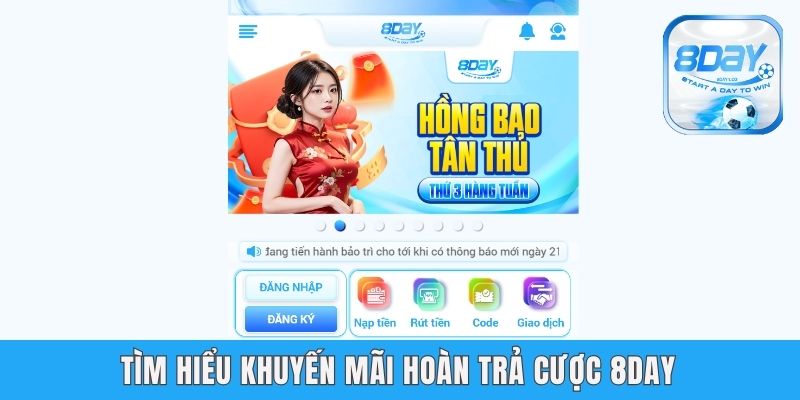 Hoàn Trả Cược 8day - Chương Trình Ưu Đãi Siêu Hot, Siêu Khủng Tìm hiểu khuyến mãi hoàn trả cược 8day