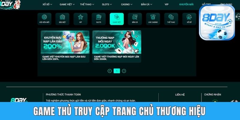 Đăng Nhập 8day - Thủ Tục Tham Gia Sân Chơi Siêu Tốc Game thủ truy cập trang chủ thương hiệu