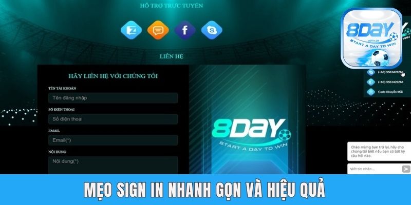 Đăng Nhập 8day - Thủ Tục Tham Gia Sân Chơi Siêu Tốc Mẹo sign in nhanh gọn và hiệu quả
